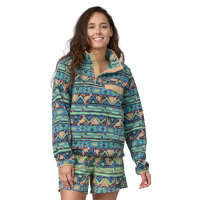 Patagonia W Lightweight Synchilla Snap-T Fleece Sweater (high hopes geo/salamander green)