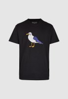 Cleptomanicx Smile Gull T-Shirt (blue graphite)
