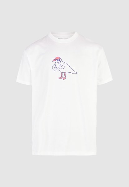 Cleptomanicx Gull Cap T-Shirt (white)