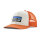Patagonia P-6 Logo Trucker Hat (white w/redtail rust)
