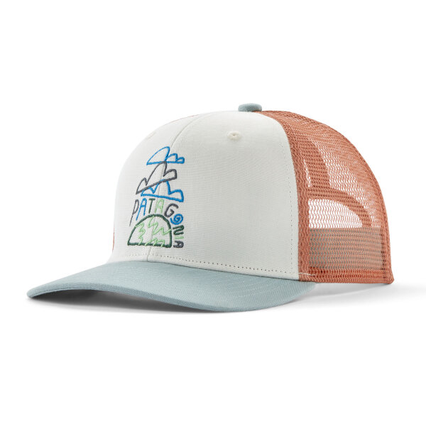 Patagonia Kids Trucker Hat (clouds & earth/birch white)