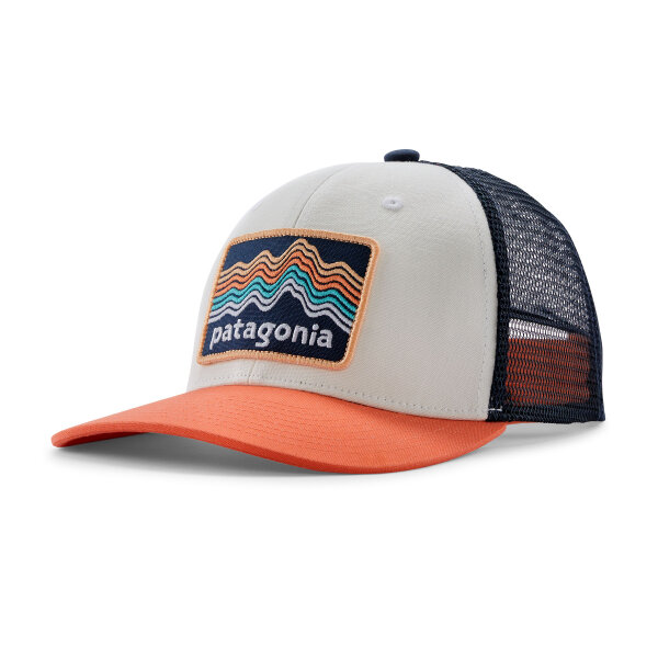 Patagonia Kids Trucker Hat (ridge rise stripe/coho coral)