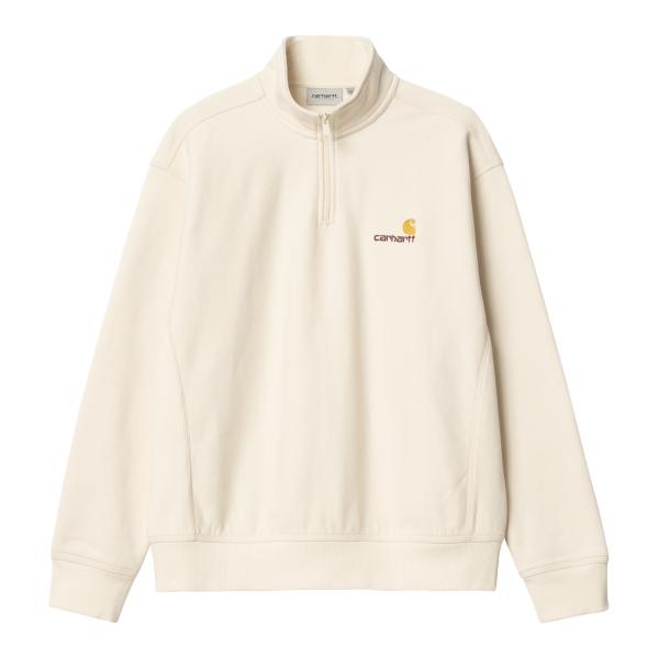 Carhartt WIP Half Zip American Script Sweatshirt (natural)