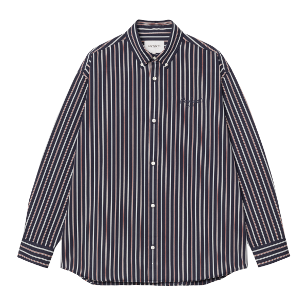 Carhartt WIP Palance Shirt (palance stripe/dark navy)