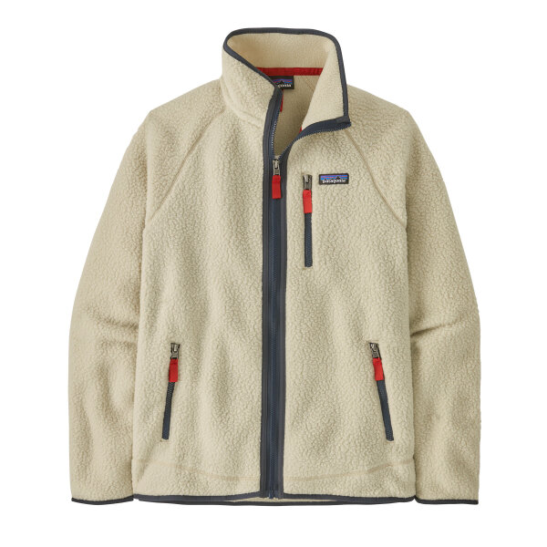 Patagonia Mens Retro Pile Fleece Jacket (pelican w/smolder blue)