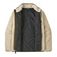 Patagonia Mens Classic Retro-X Fleece Jacket (dark natural w/basin green)