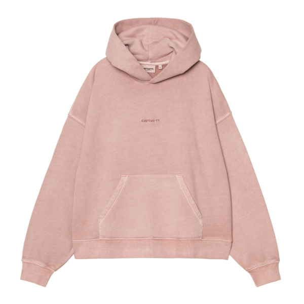 Carhartt WIP W Hooded Benton Sweatshirt (glassy pink garment dyed)