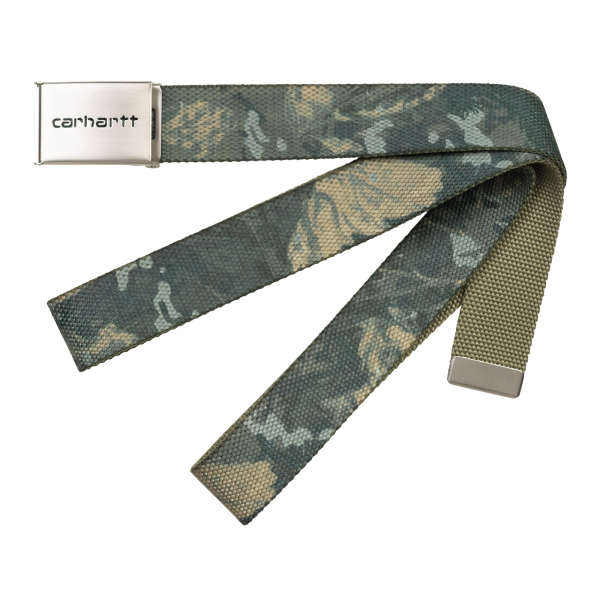 Carhartt WIP Clip Belt Chrome (camo combi green)