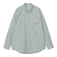 Carhartt WIP Daldry Shirt (daldry stripe office blue/wax)