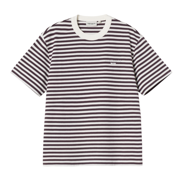 Carhartt WIP W Ezra T-Shirt (ezra stripe cozy purple/wax)