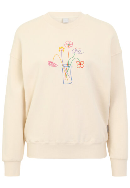 Iriedaily W Stitch Flower Crew Sweater (undyed)