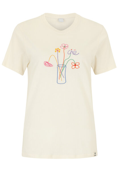 Iriedaily W Stitch Flowers T-Shirt (undyed)