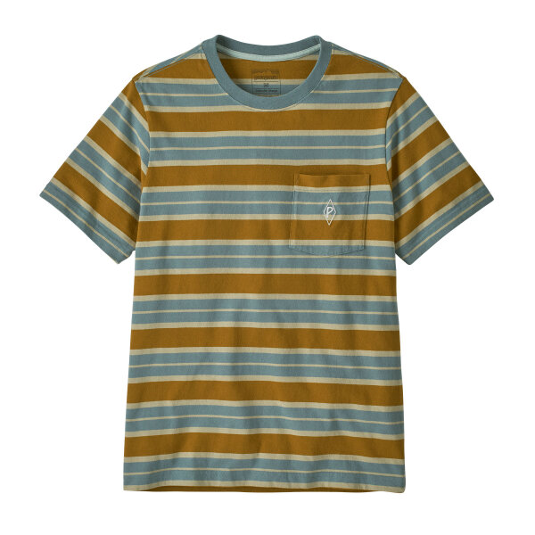 Patagonia Mens Midweight Water People Mark Pocket T-Shirt (big wall/blue sage)