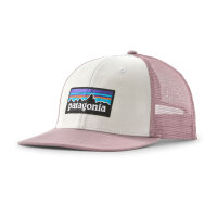 Patagonia P-6 Logo Trucker Hat (white w/quiet violet)