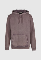 Cleptomanicx Ligull Washed Boxy Hoodie (plum perfect)