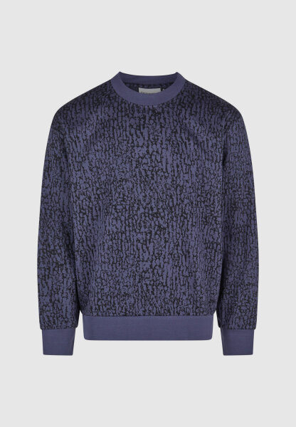 Cleptomanicx Boxy Crusty Crewneck (nightshadow blue)