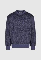 Cleptomanicx Boxy Crusty Crewneck (nightshadow blue)