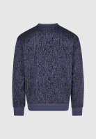 Cleptomanicx Boxy Crusty Crewneck (nightshadow blue)