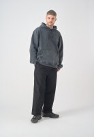 Cleptomanicx Ligull Washed Boxy Hoodie (blue graphite)