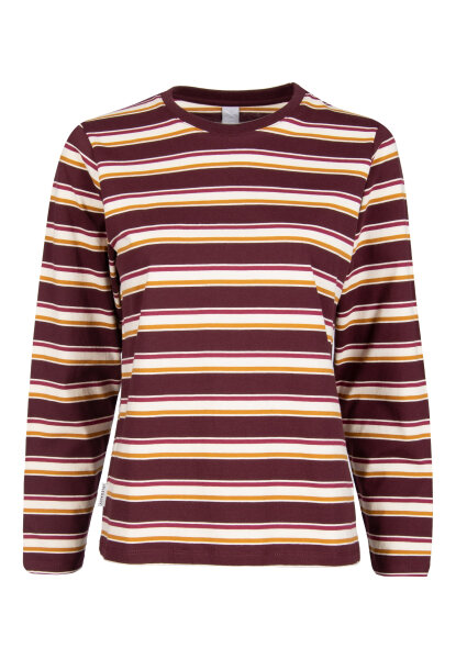 Iriedaily W Stripe Basic Longsleeve (red wine)
