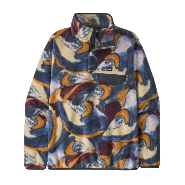 Patagonie Womens Lightwight Synchilla Snap-T Fleece Pullover (smudge/smolder blue)