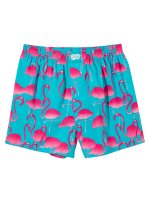 Cleptomanicx Flamingos Boxershorts (turquoise)
