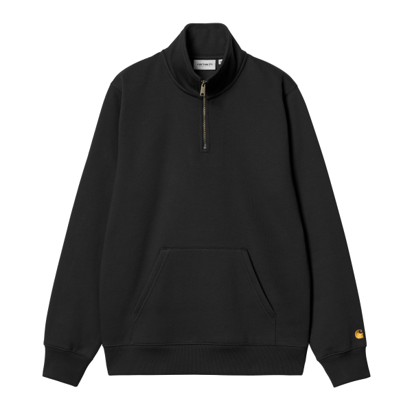 Carhartt WIP Chase Neck Zip Sweater (black/gold)