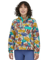Patagonia W Lightweight Synchilla Snap-T Fleece Sweater (tree connection big/fresh teal)