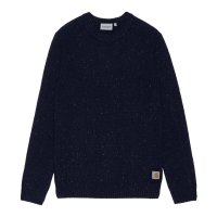 Carhartt WIP Anglistic Strick Sweater (speckled dark navy heather)