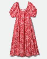 Brixton W Indo Linen Dress (aloha red)