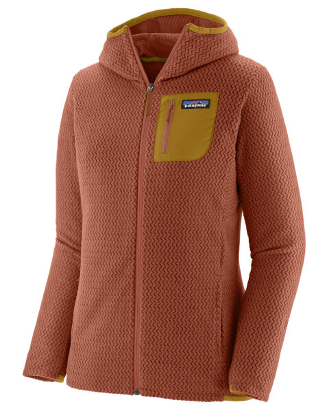 Patagonia W R1 Air Full-Zip Hoodie (burl red)