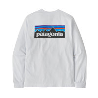 Patagonia P6 Logo Responsibili Longsleeve (white)