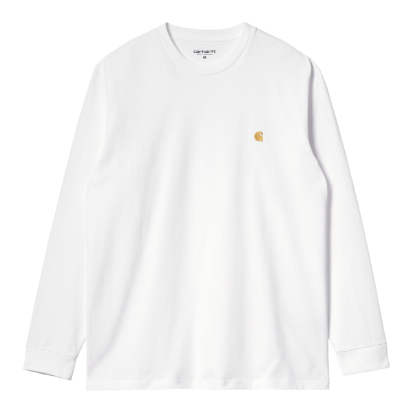 Carhartt WIP Chase Longsleeve (white/gold) L